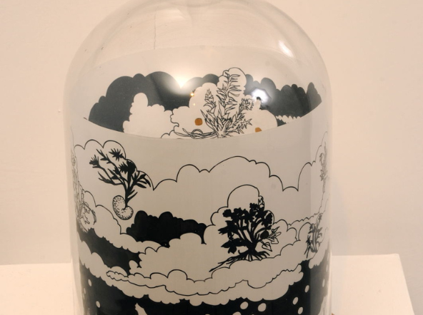 Menagerie Series (Bell Jar Drawing 1)